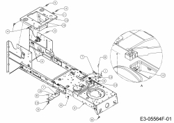 Ersatzteile MTD Rasentraktor Optima LN 200 H Typ: 13AJ71KN678  (2020) Rahmen 