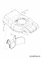 Ersatzteile MTD Benzin Rasenmäher ohne Antrieb GE 46-5 Typ: 11A-J18R677  (2012) Leitstück hinten 