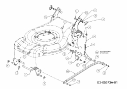 Ersatzteile MTD Benzin Rasenmäher ohne Antrieb P 46 B Typ: 11A-J40G615  (2010) Höhenverstellung 