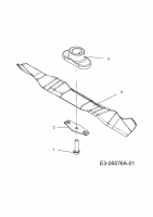 Ersatzteile MTD Benzin Rasenmäher ohne Antrieb P 46 PBHW Typ: 11A-J60G615  (2012) Messer, Messeraufnahme 