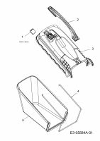 Ersatzteile Lux Tools Motormäher mit Antrieb B 53 HMAE Typ: 12BJ868Z694  (2011) Grasfangsack