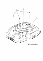 Ersatzteile MTD Benzin Rasenmäher mit Antrieb SP 56 SD Typ: 12A-26M1676  (2010) Motorabdeckung 