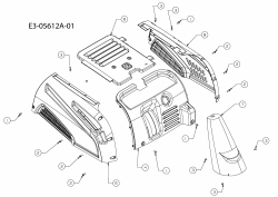Ersatzteile MTD Rasentraktor Minirider 60 E Typ: 13C1054-600  (2010) Verkleidung 