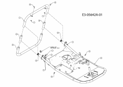 Ersatzteile MTD Rasentraktor Minirider 60 E Typ: 13C1054-600  (2010) Rahmen 