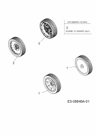 Ersatzteile Mastercut Motormäher mit Antrieb SP 530 BL Typ: 12D-848R659  (2013) Räder