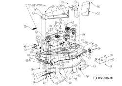 Cub Cadet Ersatzteile Gartentraktoren GT 1224 14AI94AP603  (2010) Mähwerk P (50/127cm)
