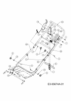 Ersatzteile MTD Elektro Vertikutierer VE 40 Typ: 16CF5AEA600  (2011) Holm 