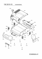 Ersatzteile Yard-Man Motorvertikutierer YM 3516 VO Typ: 16AH8AMQ643  (2010) Vertikutierergehäuse