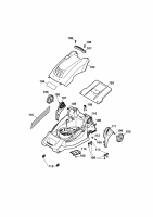 Ersatzteile WOLF-Garten Elektro Rasenmäher ohne Antrieb 541 Typ: 5000141 Serie A  (2010) Mähwerksgehäuse 