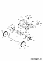 Ersatzteile WOLF-Garten Elektro Vertikutierer UV 29 EV Typ: 3618000 Serie F  (2010) Messerwalze, Räder 