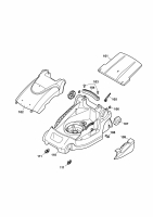 Ersatzteile WOLF-Garten Elektro Rasenmäher ohne Antrieb 2.34 E Typ: 4909000 Serie E  (2010) Mähwerksgehäuse 
