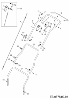 Ersatzteile WOLF-Garten Benzin Vertikutierer UV 35 B Typ: 3635000  (2018) Holm 