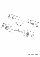 Ersatzteile WOLF-Garten Elektro Vertikutierer Campus 1000 V Typ: 6021000  (2013) Achsen, Räder 