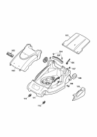 Ersatzteile WOLF-Garten Elektro Rasenmäher ohne Antrieb 2.37 E Typ: 4917000 Serie H  (2010) Mähwerksgehäuse 