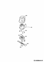 Ersatzteile WOLF-Garten Elektro Rasenmäher ohne Antrieb HE 37 Typ: 4917687 Serie B  (2010) Messer, Messeraufnahme, Motor 