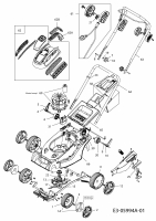Ersatzteile Wingart Elektromäher ER 1234-1 Typ: 18BCC4J2601  (2016) Grundgerät