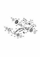 Ersatzteile WOLF-Garten Elektro Rasenmäher mit Antrieb Power Edition 40 EA-1 Typ: 4985080 Serie C  (2010) Höhenverstellung, Räder 