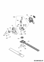 Ersatzteile WOLF-Garten Akku Heckenschere Li-Ion Power HSA 45 V Typ: 7420002 Serie C  (2009) Messer, Messeraufnahme, Motor