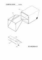 Ersatzteile WOLF-Garten Benzin Rasenmäher mit Antrieb Campus 48 BA Typ: 6043000  (2010) Grasfangsack, Heckklappe 