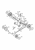 Ersatzteile WOLF-Garten Benzin Rasenmäher mit Antrieb 6.46 BA Typ: 4619000 Serie F  (2010) Höhenverstellung, Räder 