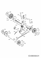 Ersatzteile WOLF-Garten Benzin Rasenmäher mit Antrieb Power Edition 46 BA Typ: 4658000 Serie E  (2010) Achsen, Getriebe, Räder 