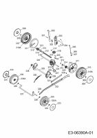 Ersatzteile WOLF-Garten Benzin Rasenmäher mit Antrieb Power Edition 46 BA Typ: 4658000 Serie F  (2010) Achsen, Getriebe, Räder 