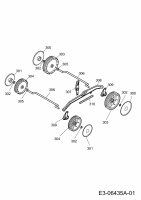 Ersatzteile WOLF-Garten Elektro Rasenmäher ohne Antrieb Expert 34 E Typ: 18AWF1S-650  (2013) Achse, Höhenverstellung, Räder 