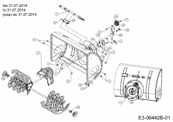 Ersatzteile WOLF-Garten Schneefräse SF 66 E Typ: 31AY54T3650  (2015) Schaufelrad bis 31.07.2014 