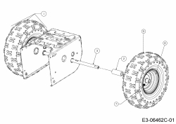 Ersatzteile MTD Schneefräse M 61 Typ: 31A-62C2678  (2017) Räder 13x4x6 