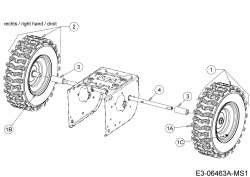 Ersatzteile WOLF-Garten Schneefräse Expert 6690 HD Typ: 31AY55SX650  (2014) Räder 16x4.8x8 