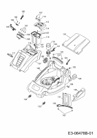 Ersatzteile WOLF-Garten Akku Rasenmäher ohne Antrieb Li-Ion Power 37 Typ: 4937000  (2013) Mähwerksgehäuse 