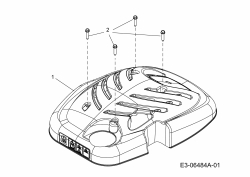 Ersatzteile MTD Benzin Rasenmäher ohne Antrieb P 53 HWO Typ: 11A-58M2615  (2010) Motorabdeckung 