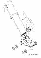 Ersatzteile Bronto Elektromäher 1000 W Typ: 18D-R0D-R02  (2010) Radplatte, Schrauben