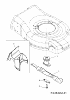 Ersatzteile Bricoline Motormäher mit Antrieb 46 SP Typ: 12E-J54J625  (2010) Messer, Messeraufnahme, Mulchstopfen