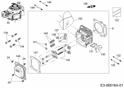 Ersatzteile MTD-Motoren Vertikal 1P65WHB Typ: 752Z1P65WHB  (2010) Zylinderkopf