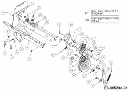 Ersatzteile MTD Motorhacke T/405 M Typ: 21AA40M3360  (2010) Fahrantrieb, Motor 