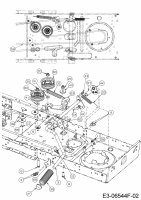 Ersatzteile MTD Rasentraktor LT 107 EXHK Typ: 13AG79KG682  (2019) Fahrantrieb, Keilriemen, Pedal 