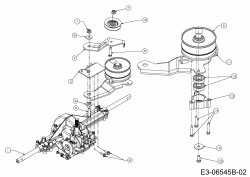 Ersatzteile MTD Rasentraktor 13.5/38 Typ: 13A1765F308  (2014) Getriebe 618-04034, Variator 