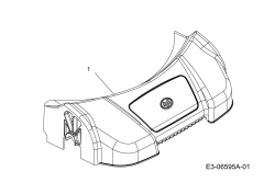 Ersatzteile WOLF-Garten Elektro Rasenmäher ohne Antrieb Ambition 48 EHW Typ: 18A-11K-C50  (2012) Abdeckung Vorderachse 