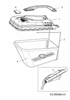 Ersatzteile WOLF-Garten Elektro Rasenmäher mit Antrieb Ambition 48 EAHW Typ: 18AR11L-650  (2013) Grasfangsack, Heckklappe 