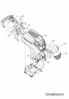 Ersatzteile WOLF-Garten Rasentraktor Select 105.155 T Typ: 13RM77RN650  (2011) Motorhaube R-Style 