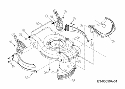 Ersatzteile Sterwins Motormäher 460 BPC Typ: 11C-J64H638  (2011) Abdeckung Vorderachse