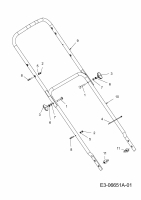 Ersatzteile MTD Benzin Rasenmäher ohne Antrieb 46 POHW Typ: 11C-J6JD600  (2011) Holm 