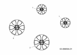 Ersatzteile Sterwins Motormäher 460 BPC Typ: 11C-J64H638  (2011) Radkappen