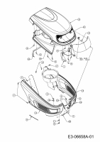 Ersatzteile Massey Ferguson Rasentraktoren MF 36-15 RH Typ: 13AD716E695  (2011) Motorhaube 6-Style