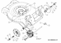 Ersatzteile Sterwins Motormäher mit Antrieb 420 BTC Typ: 12A-I44M638  (2013) Getriebe