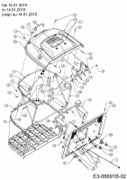Ersatzteile Gartenland Rasentraktoren GL 15.5/92 H Typ: 13HM99GE640 (2015) Grasfangeinrichtung bis 14.01.2015