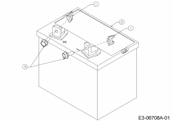 Cub Cadet Ersatzteile Rasentraktoren CC 1018 AG 13AD90AG603  (2011) Batterie