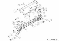 Cub Cadet Ersatzteile Gartentraktoren CC 1224 KHP 14HQ94AP603  (2016) Vorderachse
