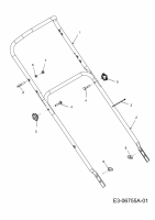 Ersatzteile Plantiflor Motormäher mit Antrieb BMR 53 Typ: 12A-868R601  (2011) Holm